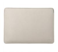 Accezz Accezz Leather Pochette ordinateur MacBook 16 pouces Beige Beige