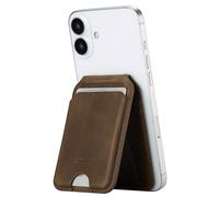 Accezz Porte-cartes MagSafe en cuir vintage avec support - Rustic Brown