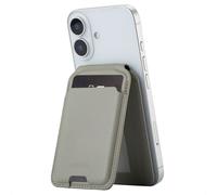 Accezz Portefeuille en cuir avec support - Compatible avec MagSafe et Qi2 - Light Grey