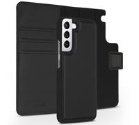 Accezz Accezz Étui de téléphone portefeuille en cuir de qualité supérieure 2 en 1 Samsung Galaxy S22 Noir Noir