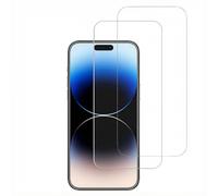 Protection d'écran en verre trempé 2-pack pour iPhone 15 / 15 Pro / 16