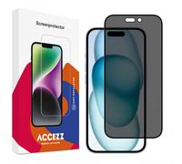 Accezz Protection d'écran en verre trempé Privacy pour Apple iPhone 14 Pro Max / 15 Plus / 16 Plus