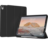 Accezz Bibliothèque intelligente en silicone pour l'Apple iPad Air 11 pouces (2025) M3 / (2024) M2 / Air 5 (2022) / Air 4 (2020) - Noir