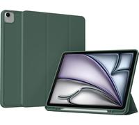 Accezz Bibliothèque intelligente en silicone pour l'Apple iPad Air 13 pouces (2025) M3 / (2024) M2 - Vert foncé