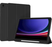 Accezz Bibliothèque intelligente en silicone pour Samsung Galaxy Tab A9 8,7 pouces - Noir