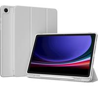 Accezz Bibliothèque intelligente en silicone pour Samsung Galaxy Tab A9 Plus - Gris