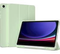 Accezz Bibliothèque intelligente en silicone pour Samsung Galaxy Tab A9 Plus - Vert clair