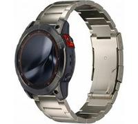 Accezz Bracelet en acier Titane mat - Connexion Garmin 26 mm - Titanium
