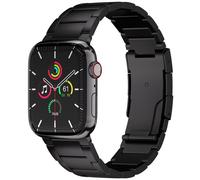 Accezz Bracelet en acier Titane mat pour Apple Watch | 38/40/41/42 mm - Noir