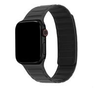 Accezz Bracelet en cuir véritable magnétique pour Apple Watch | 44/45/46/49 mm - Noir