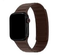 Accezz Bracelet en cuir véritable magnétique pour Apple Watch | 38/40/41/42 mm - Chocolate Brown