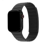 Accezz Bracelet en cuir véritable magnétique pour Apple Watch | 38/40/41/42 mm - Noir