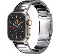 Accezz Bracelet en titane brillant pour l'Apple Watch Series 1 à 10 / SE / Ultra (2) (44/45/46/49 mm) - Argent