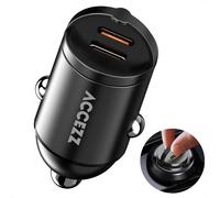 Accezz Chargeur de voiture | Chargeur rapide avec 2 ports - 2x USB-C 65 watts