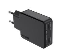 Accezz Accezz Chargeur GaN Ultra Slim 2x USB-C 65 W Noir Noir