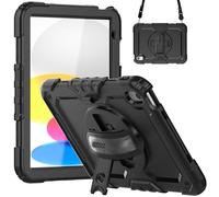 Accezz Coque arrière Defender XT pour Apple iPad 11 (2025) 11 pouces A16 / iPad 10 (2022) 10.9 pouces - Noir