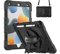 Accezz Coque arrière Defender XT pour Apple iPad 9 (2021) 10.2 pouces / iPad 8 (2020) 10.2 pouces / iPad 7 (2019) 10.2 pouces - Noir