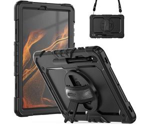Accezz Coque arrière Defender XT pour Samsung Galaxy Tab S8 Plus / S7 Plus / S7 FE 5G - Noir