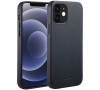 Accezz Accezz Coque arrière en cuir avec MagSafe iPhone 12 (Pro) Onyx Black Noir