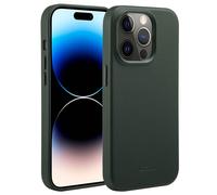 Accezz Coque arrière en cuir avec MagSafe pour Apple iPhone 14 Pro - Cedar Green
