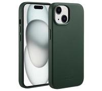 Coque pour iPhone 15 Cuir véritable Cedar Vert