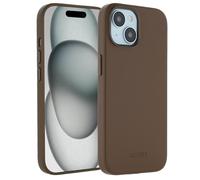 Accezz Coque arrière en cuir avec MagSafe pour Apple iPhone 15 - Marron café