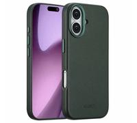 Accezz Coque arrière en cuir avec MagSafe pour Apple iPhone 17 - Cedar Green