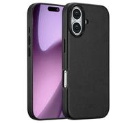 Accezz Coque arrière en cuir avec MagSafe pour Apple iPhone 17 - Onyx Black