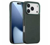 Accezz Coque arrière en cuir avec MagSafe pour Apple iPhone 17 Pro - Cedar Green