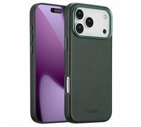 Accezz Coque arrière en cuir avec MagSafe pour Apple iPhone 17 Pro Max - Cedar Green