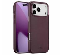Accezz Coque arrière en cuir avec MagSafe pour Apple iPhone 17 Pro Max - Heath Purple