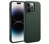 Accezz Coque arrière en cuir avec MagSafe pour iPhone 14 Pro Max - Cedar Green