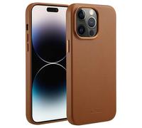 Accezz Coque arrière en cuir avec MagSafe pour iPhone 14 Pro Max - Sienna Brown
