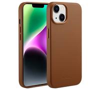 Accezz Coque arrière en cuir avec MagSafe pour iPhone 14 - Sienna Brown