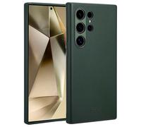 Accezz Coque arrière en cuir avec MagSafe pour Samsung Galaxy S24 Ultra - Cedar Green