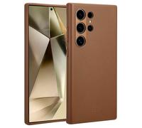 Accezz Coque arrière en cuir avec MagSafe pour Samsung Galaxy S24 Ultra - Sienna Brown
