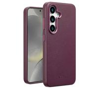 Accezz Coque arrière en cuir avec Magsafe pour Samsung Galaxy S25 Plus - Heath Purple
