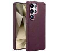 Accezz Accezz Coque arrière en cuir avec Magsafe Samsung Galaxy S25 Ultra Heath Purple Violet