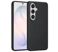 Accezz Coque arrière en cuir avec MagSafe pour Samsung Galaxy S26 - Onyx Black