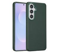 Accezz Coque arrière en cuir avec MagSafe pour Samsung Galaxy S26 Plus - Cedar Green