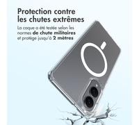 Accezz Coque arrière Xtreme Impact avec MagSafe pour Samsung Galaxy S25 Edge - Transparent