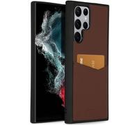 Coque pour Samsung Galaxy S22 Ultra Cuir véritable Marron
