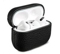 Accezz Coque en Cuir véritable pour AirPods Pro 2 Noir G