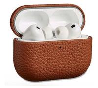 Accezz Coque en cuir véritable pour Airpods Pro 3 - Cognac