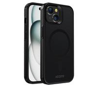 Accezz Coque Givrée Robuste avec MagSafe pour Apple iPhone 15 Plus - Noir