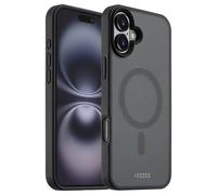 Accezz Coque Givrée Robuste avec MagSafe pour Apple iPhone 16 Plus - Noir