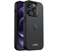 Accezz Coque Givrée Robuste pour iPhone 14 Pro - Noir