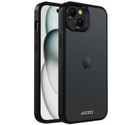 Accezz Coque Givrée Robuste pour iPhone 15 Plus - Noir
