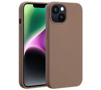 Accezz Coque Liquid Silicone avec MagSafe pour iPhone 14 - Marron clair