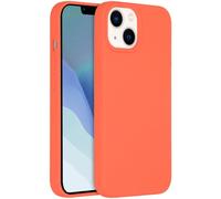 Accezz Coque Liquid Silicone avec MagSafe pour Apple iPhone 14 / 13 - Nectarine